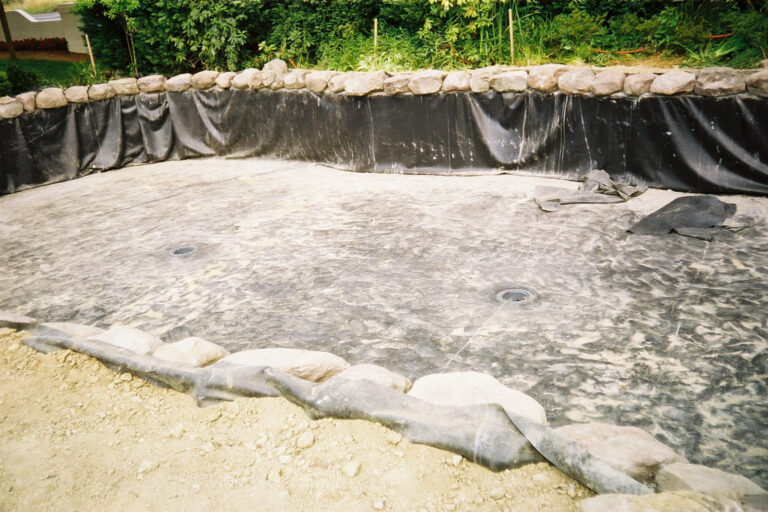 36,000 gal koi pond build 5