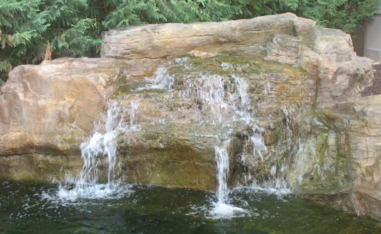 close-up of cast rock outcropping