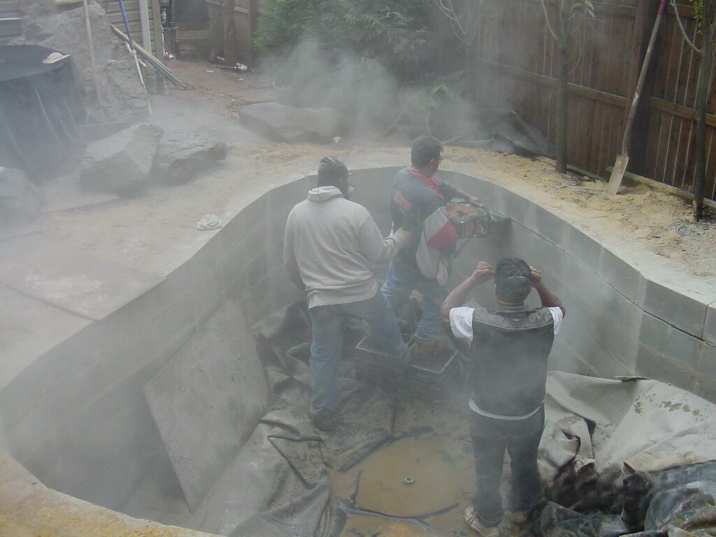 Lowering a cinderblock foundation