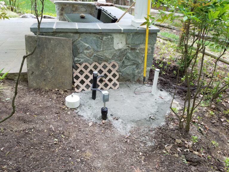 plumbing prep for pump enclosure