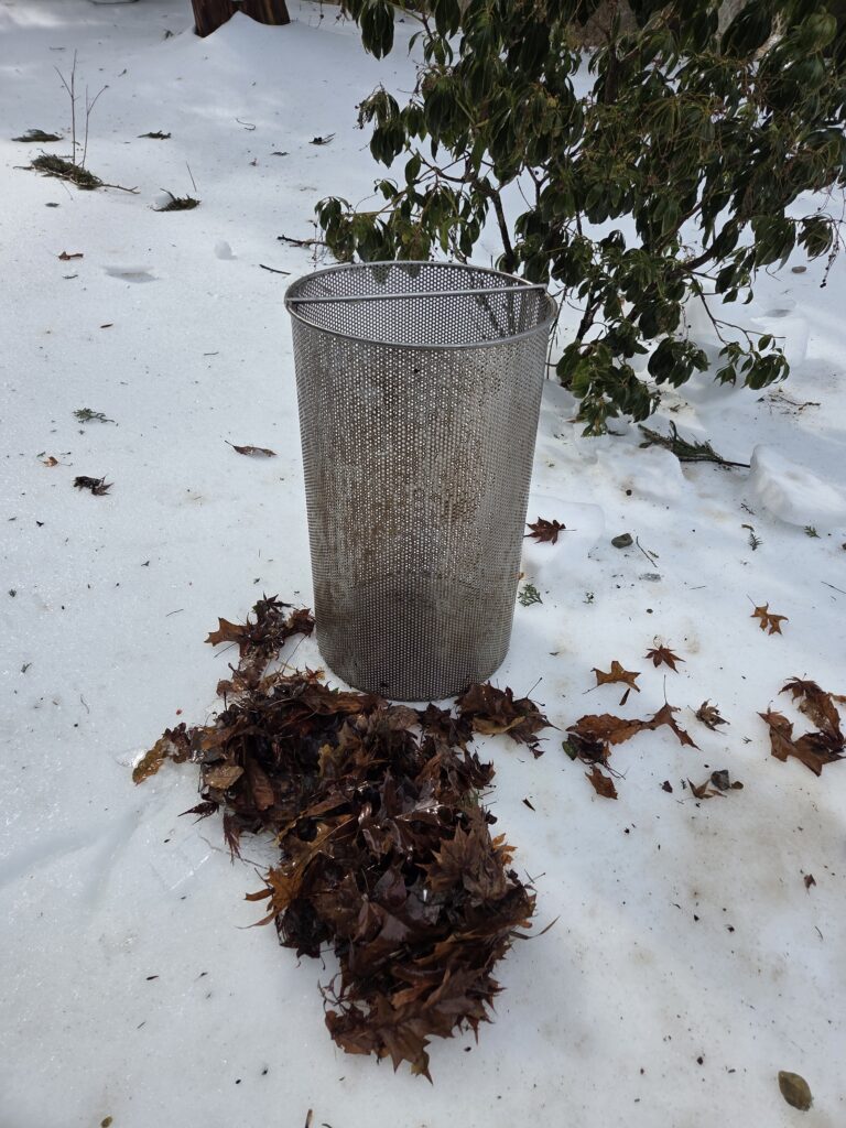 Strainer basket efficiency in February